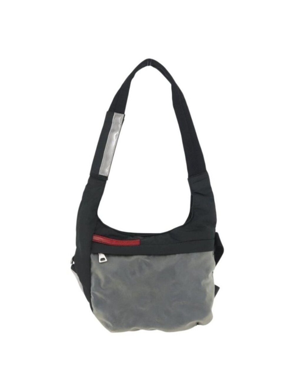 Authentic PRADA Sports Shoulder Bag Nylon Black Silver - Picture 5 of 16